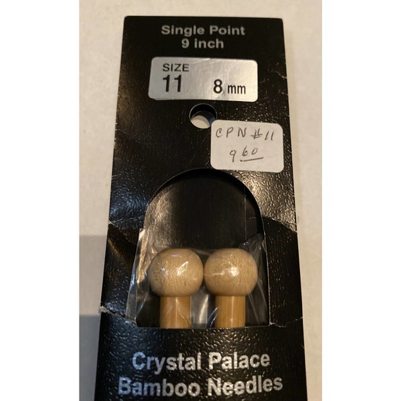 Crystal Palace Bamboo Single Point Knitting Needles 9 Inch US Size 11 8mm - Picture 2 of 8